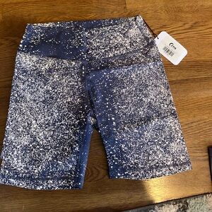 ZYIA gray reflective hustle shorts